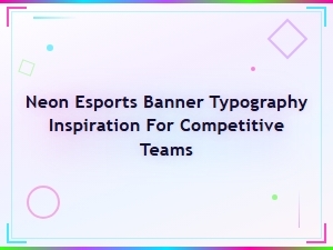 Neon Esports Banner Typography for Competitive Teams